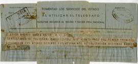 Telegrama, 27-09-1938