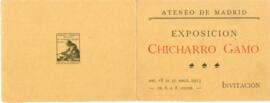 Invitación de la exposición de José Chicharro Gamo, 1923